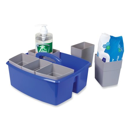 Storex Large Caddy with Sorting Cups, Blue, 2PK 00985U02C